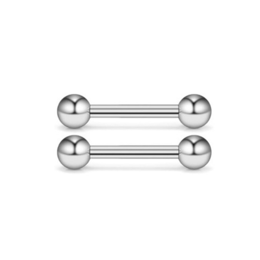 Stainless Steel Straight Barbell Jewelry with Balls